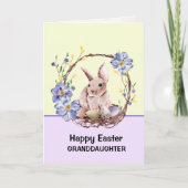 Funny Bunny Happy Paasdochter Feestdagen Kaart (Voorkant)