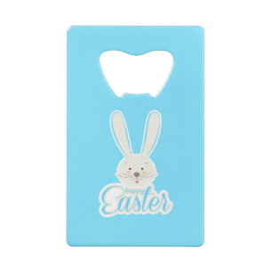FUNNY BUNNY Hapy Easter Hunt Party Creditkaart Flessenopener