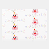 Funny Bunny - Ik ben een Eenhoorn. Gefeliciteerd. Inpakpapier Vel (Voorkant 2)