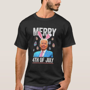 Funny Bunny Joe Biden 4 juli Happy Paasdag T-shirt