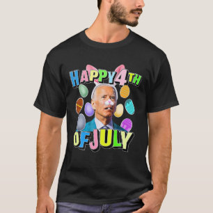 Funny Bunny Joe Biden 4 juli Happy Paasdag T-shirt