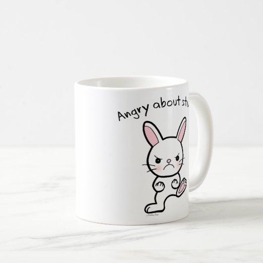 Funny Bunny Mok Angry Cute bunny Rabbit mok (Voorkant rechts)
