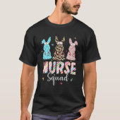 Funny Bunny Nurse Squad Easter Leopard Rabbit Nurs T-shirt (Voorkant)