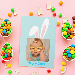 Funny Bunny Personalized Photo Easter Holiday Kaar Feestdagenkaart