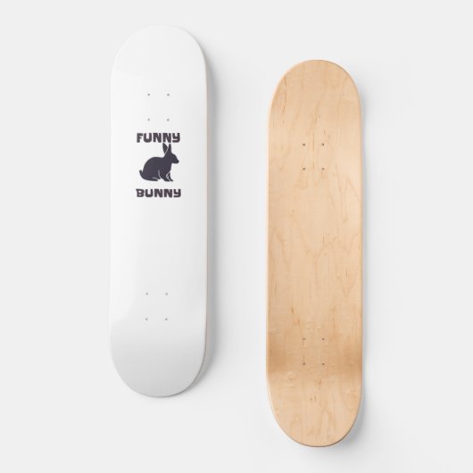 Funny bunny persoonlijk skateboard (Voorkant)