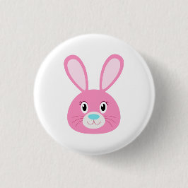 Funny Bunny Pink Ronde Button 3,2 Cm