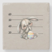 Funny Bunny- Police Lineup Stenen Onderzetter (Voorkant)