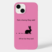 Funny Bunny Poop Hoesje-Mate iPhone 14 Hoesje (Achterkant)