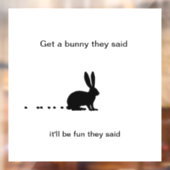 Funny Bunny Poop Window Decal (Vel 2)