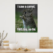Funny Bunny Poster (Keuken)