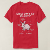 Funny Bunny Rabbit Anatomy Cute Rabbit Humor Joke T-shirt (Design voorkant)