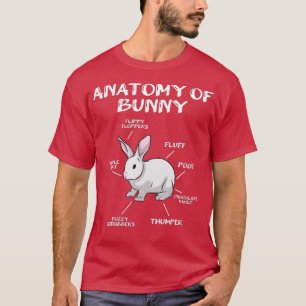 Funny Bunny Rabbit Anatomy Cute Rabbit Humor Joke T-shirt