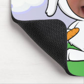 Funny Bunny Rabbit Foto Face Sjabloon Muismat (Hoek)