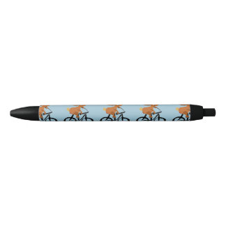 Funny Bunny Rabbit op de fiets Zwarte Inkt Pen