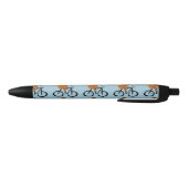 Funny Bunny Rabbit op de fiets Zwarte Inkt Pen (Bodem)