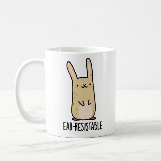 Funny Bunny Rabbit Pun, bestand tegen oeverbestend Koffiemok (Links)