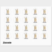 Funny Bunny Rabbit Pun, bestand tegen oeverbestend Ronde Sticker (Vel)