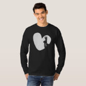 Funny Bunny Rabbit White Heart Happy Easte T-shirt (Voorkant volledig)