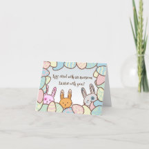 Funny Bunny Rabbits and Eggs Personalized Easter
