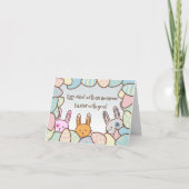Funny Bunny Rabbits and Eggs Personalized Easter Feestdagen Kaart (Voorkant)