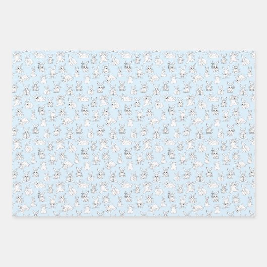 Funny Bunny Rabbits Having Fun Inpakpapier Vel (Voorkant 2)