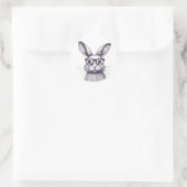 Funny Bunny Ronde Sticker (Tas)
