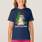 Funny Bunny Santa Merry Christmas  T-shirt (Voorkant)