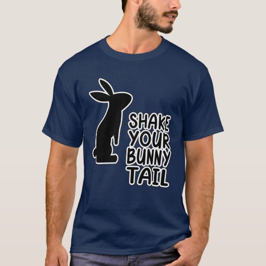 Funny Bunny Shake Your Tail Cotton Tail Rabbit ZKA T-shirt (Voorkant)