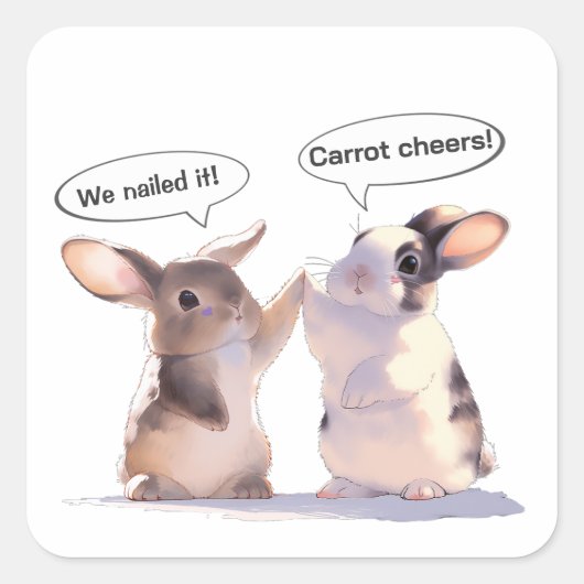 Funny Bunny sticker –Is someone watching (Voorkant)