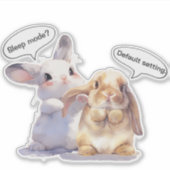 Funny Bunny Sticker – Sleep Mode vs Default (Voorkant)