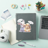 Funny Bunny Sticker – Sleep Mode vs Default (iPad Cover)
