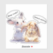 Funny Bunny Sticker – Sleep Mode vs Default (Vel)