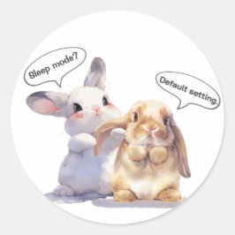 Funny Bunny sticker – Sleep Mode vs Default