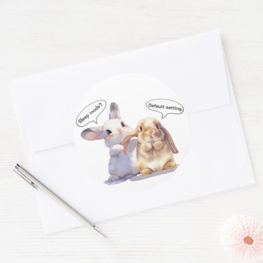 Funny Bunny sticker – Sleep Mode vs Default (Envelop)