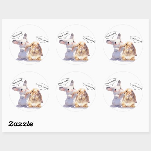 Funny Bunny sticker – Sleep Mode vs Default (Vel)