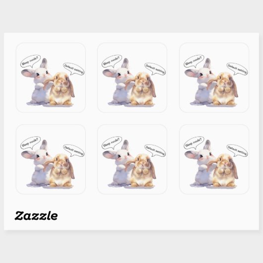 Funny Bunny sticker – Sleep Mode vs Default (Vel)