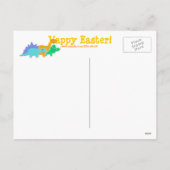 Funny Bunnysaurus Rex Happy Easter T-Rex Briefkaar Feestdagenkaart (Achterkant)