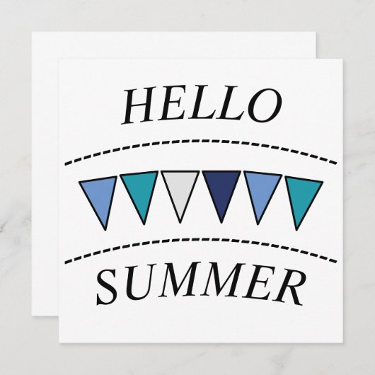 Funny Bunting Hallo Summer (Voorkant / Achterkant)