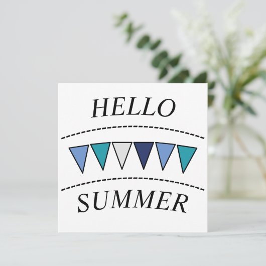 Funny Bunting Hallo Summer (Staand voorkant)