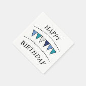 Funny Bunting Happy Birthday Servet (Hoek)