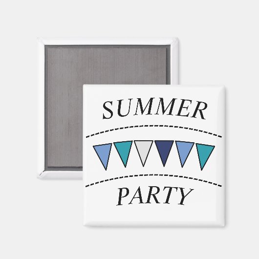 Funny Bunting Summer Party Magneet (Voorkant / Achterkant)