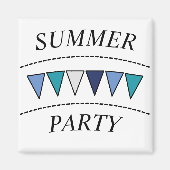 Funny Bunting Summer Party Magneet (Voorkant)