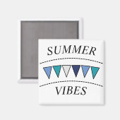 Funny Bunting Summer Vibes Magneet (Voorkant / Achterkant)