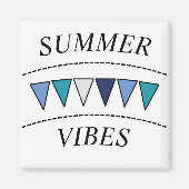 Funny Bunting Summer Vibes Magneet (Voorkant)
