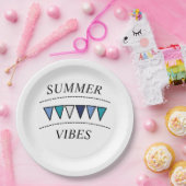 Funny Bunting Summer Vibes Papieren Bordje (Feest)