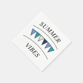 Funny Bunting Summer Vibes Square Sticker Servet (Hoek)