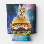 Funny burger cat space blikjeskoeler (Achterkant)