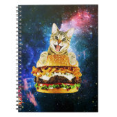 Funny burger cat space notitieboek (Voorkant)