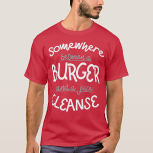 Funny Burger en Juice Cleice Hamburger Foodie T-shirt
