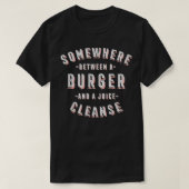 Funny Burger en Juice Cleice Hamburger Vegan T-shirt (Design voorkant)